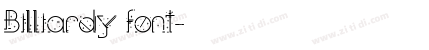 Billiardy font字体转换